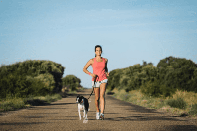 Summer Pet Safety in Matthews: Woman and Dog Go For Morning Run